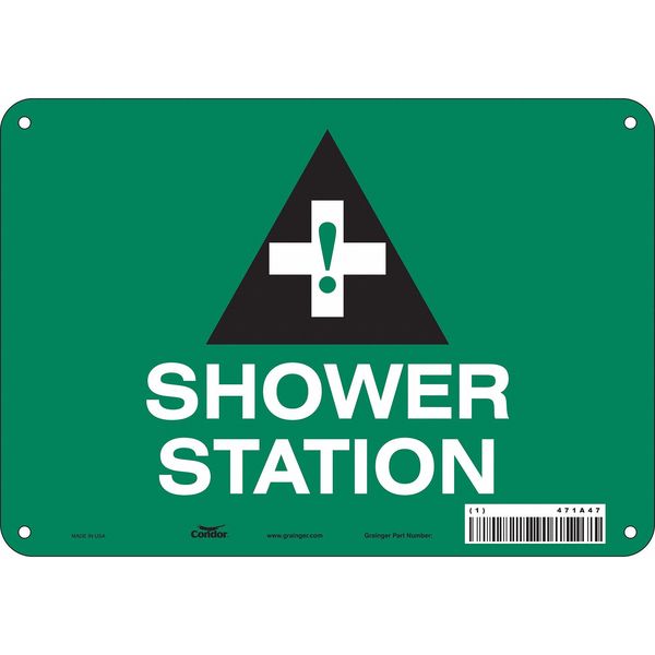 Safety Sign, 7 in Height, 10 in Width, Aluminum, Vertical Rectangle, English, 471A47