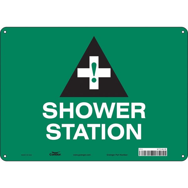 Safety Sign, 10 in Height, 14 in Width, Aluminum, Horizontal Rectangle, English, 471A48
