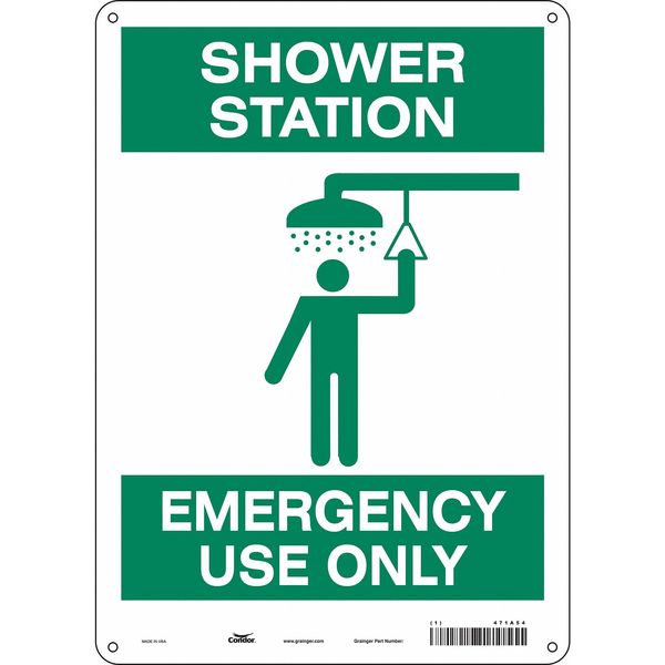 Safety Sign, 14 in Height, 10 in Width, Aluminum, Vertical Rectangle, English, 471A54