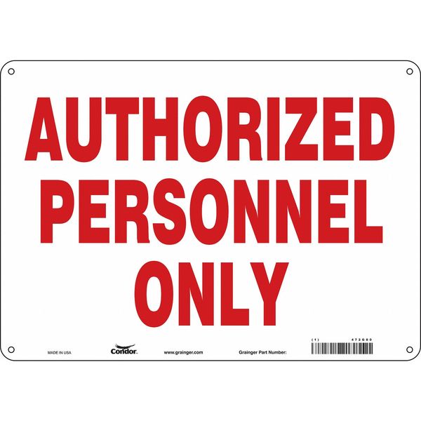 Safety Sign, 10 in Height, 14 in Width, Aluminum, Horizontal Rectangle, English, 472G80