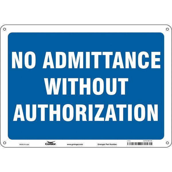 Safety Sign, 10 in Height, 14 in Width, Aluminum, Horizontal Rectangle, English, 472H90