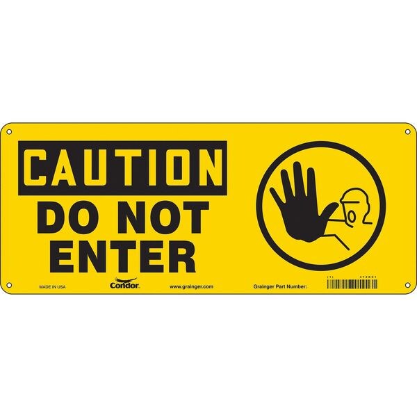 Safety Sign, 7 in H, 17 in W, Aluminum, Vertical Rectangle, English, 472K01