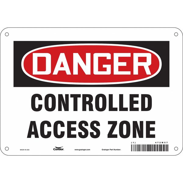 Safety Sign, 7 in Height, 10 in Width, Aluminum, Vertical Rectangle, English, 472M57