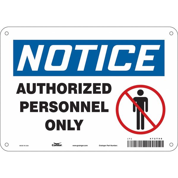 Safety Sign, 7 in Height, 10 in Width, Fiberglass, Vertical Rectangle, English, 472T90