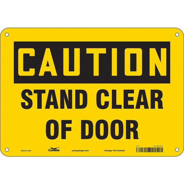 Safety Sign, 7 in Height, 10 in Width, Aluminum, Vertical Rectangle, English, 472Z20