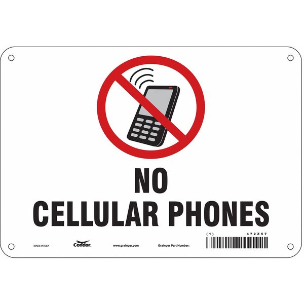 Safety Sign, 7 in Height, 10 in Width, Aluminum, Vertical Rectangle, English, 472Z57