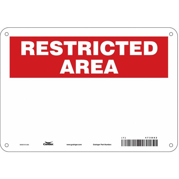 Safety Sign, 7 in Height, 10 in Width, Aluminum, Vertical Rectangle, English, 473D82