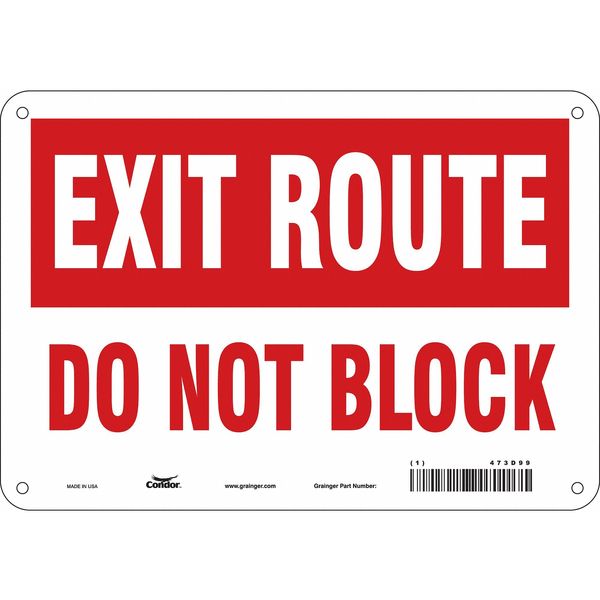 Safety Sign, 7 in Height, 10 in Width, Aluminum, Vertical Rectangle, English, 473D99