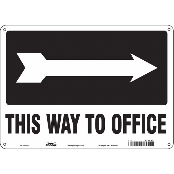 Safety Sign, 10 in Height, 14 in Width, Aluminum, Horizontal Rectangle, English, 473D02