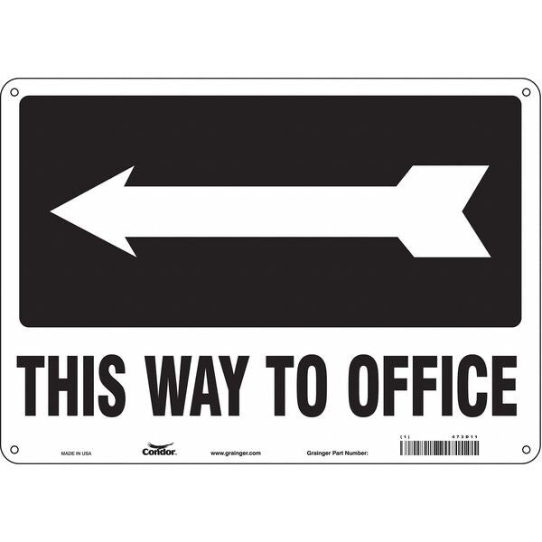 Safety Sign, 10 in Height, 14 in Width, Aluminum, Horizontal Rectangle, English, 473D11