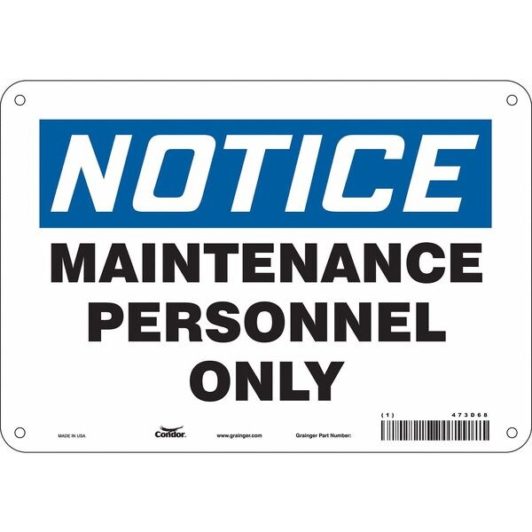 Safety Sign, 7 in Height, 10 in Width, Aluminum, Vertical Rectangle, English, 473D68