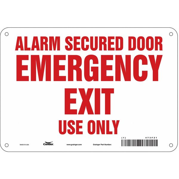 Safety Sign, 7 in x 10 in, Aluminum