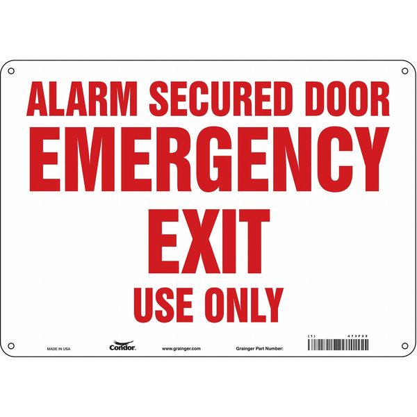 Safety Sign, 10 in x 14 in, Aluminum