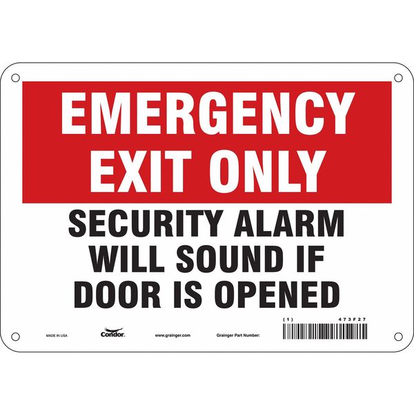 Safety Sign, 7 in Height, 10 in Width, Aluminum, Vertical Rectangle, English, 473F27