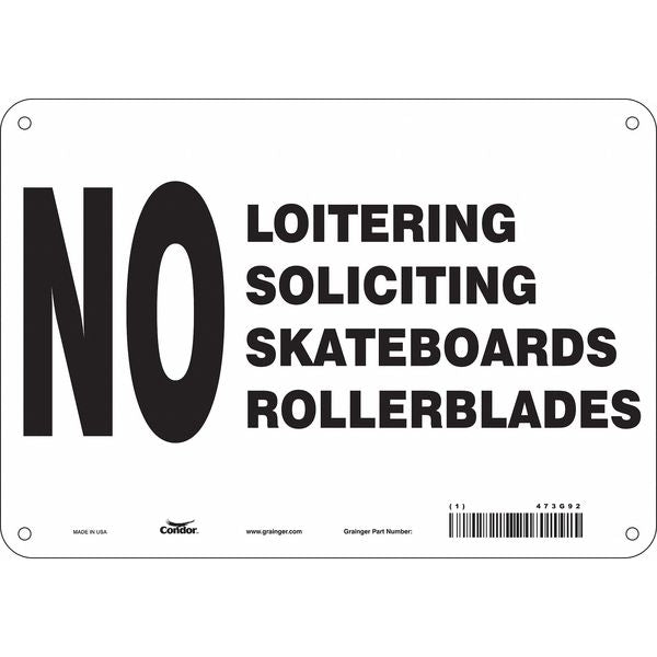 Safety Sign, 7 in Height, 10 in Width, Aluminum, Vertical Rectangle, English, 473G92