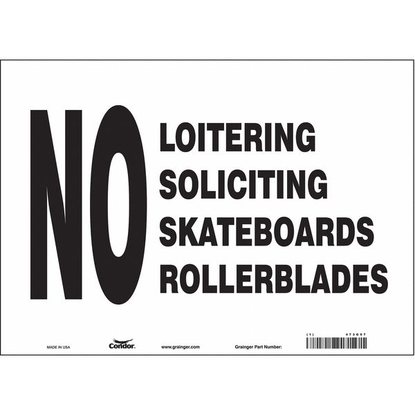 Safety Sign, 10 in Height, 14 in Width, Vinyl, Horizontal Rectangle, English, 473G97
