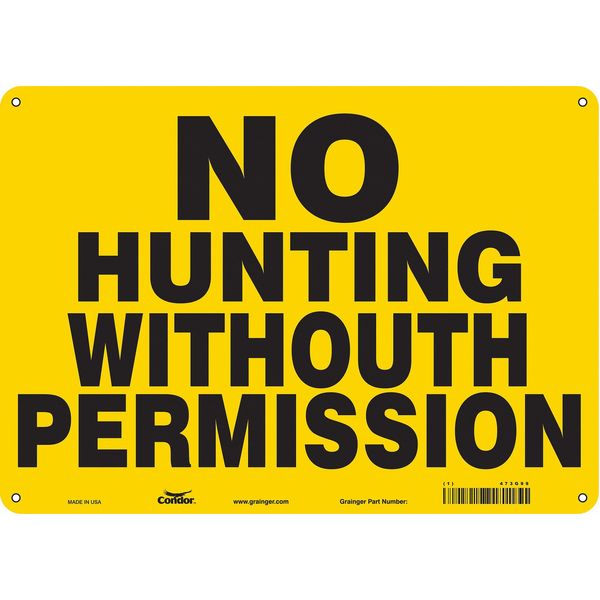 Safety Sign, 10 in Height, 14 in Width, Aluminum, Horizontal Rectangle, English, 473G99