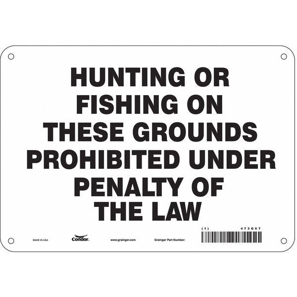 Safety Sign, 7 in Height, 10 in Width, Aluminum, Vertical Rectangle, English, 473G67