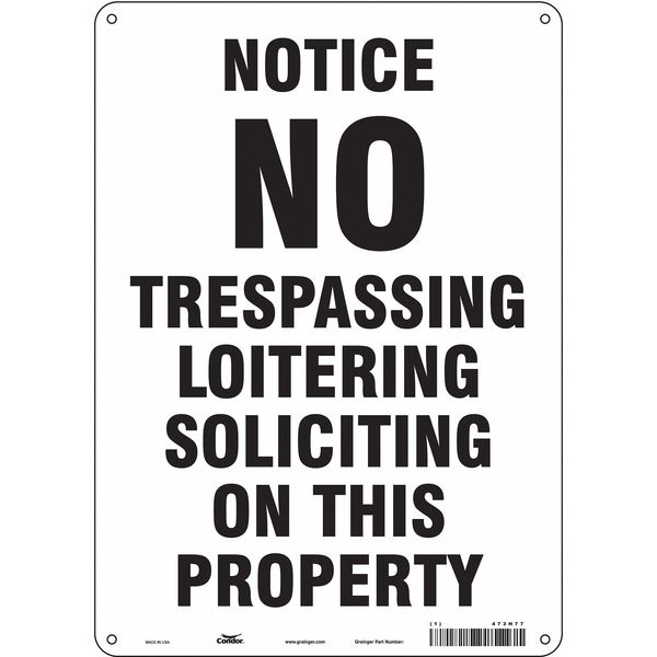 Safety Sign, 14 in Height, 10 in Width, Aluminum, Vertical Rectangle, English, 473H77