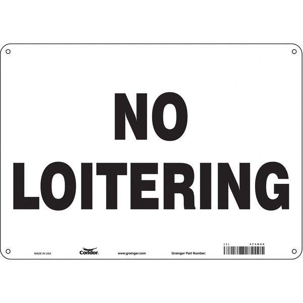 Safety Sign, 10 in Height, 14 in Width, Aluminum, Horizontal Rectangle, English, 473H06