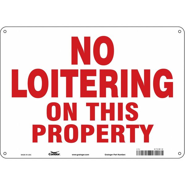 Safety Sign, 10 in Height, 14 in Width, Aluminum, Horizontal Rectangle, English, 473H12
