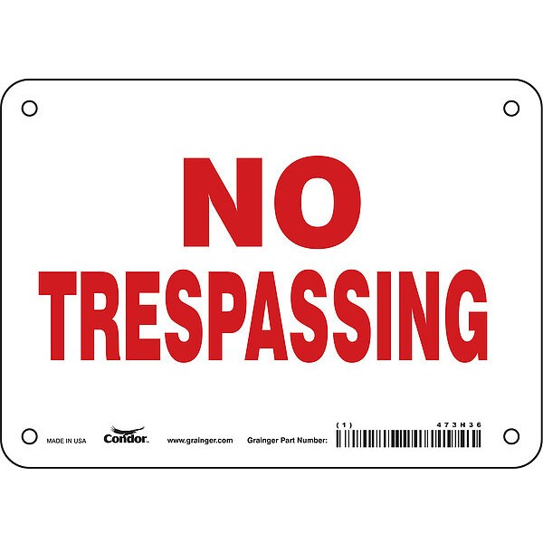 Safety Sign, 7 in Height, 10 in Width, Aluminum, Vertical Rectangle, English, 473H36