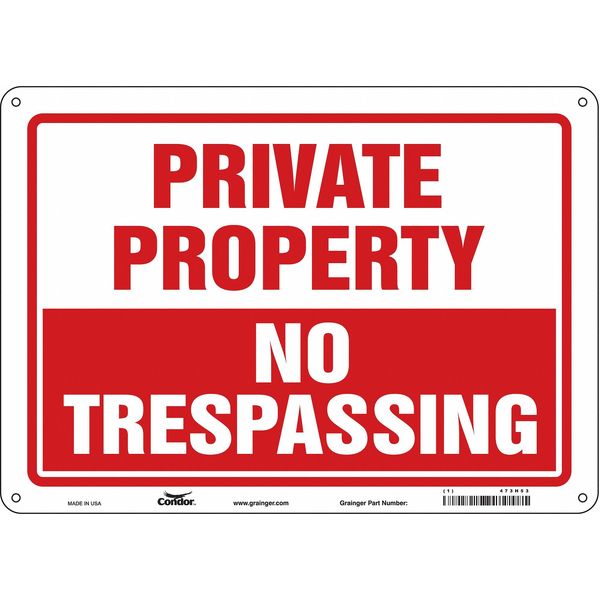 Safety Sign, 10 in Height, 14 in Width, Aluminum, Horizontal Rectangle, English, 473H53
