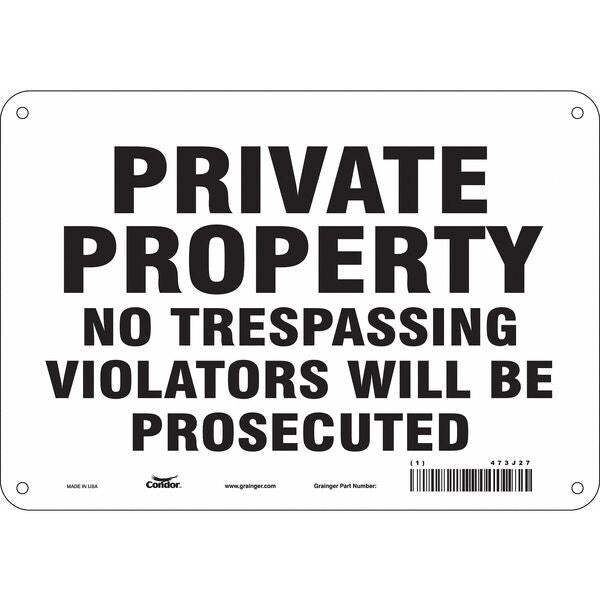 Safety Sign, 7 in Height, 10 in Width, Aluminum, Vertical Rectangle, English, 473J27