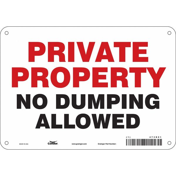 Safety Sign, 7 in Height, 10 in Width, Aluminum, Vertical Rectangle, English, 473K01
