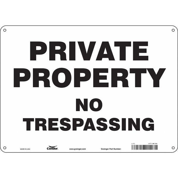 Safety Sign, 10 in Height, 14 in Width, Aluminum, Horizontal Rectangle, English, 473K08