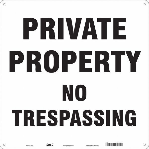 Safety Sign, 18 in Height, 18 in Width, Aluminum, Square, English
