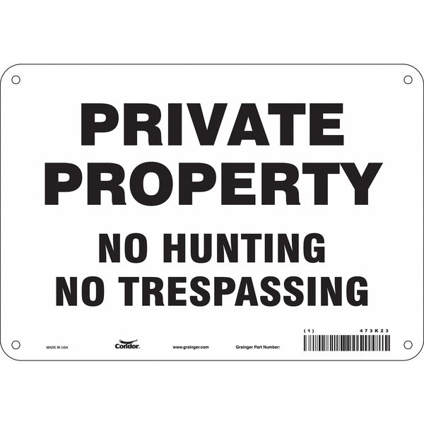 Safety Sign, 7 in Height, 10 in Width, Aluminum, Vertical Rectangle, English, 473K23