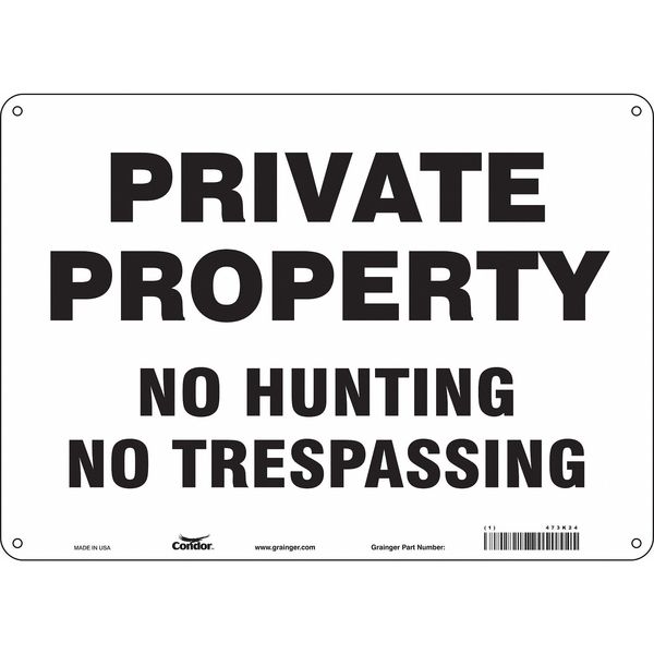 Safety Sign, 10 in Height, 14 in Width, Aluminum, Horizontal Rectangle, English, 473K24