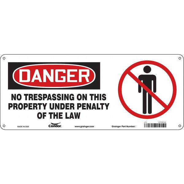 Safety Sign, 7 in H, 17 in W, Aluminum, Vertical Rectangle, English, 473K56