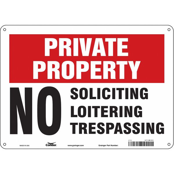 Safety Sign, 10 in Height, 14 in Width, Aluminum, Horizontal Rectangle, English, 473M06