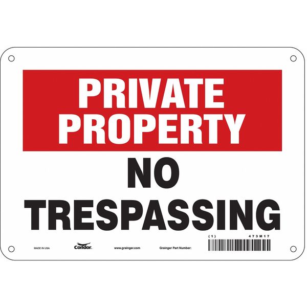 Safety Sign, 7 in Height, 10 in Width, Aluminum, Vertical Rectangle, English, 473M17