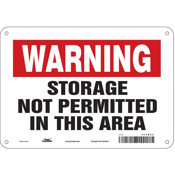 Safety Sign, 7 in Height, 10 in Width, Aluminum, Vertical Rectangle, English, 473M59