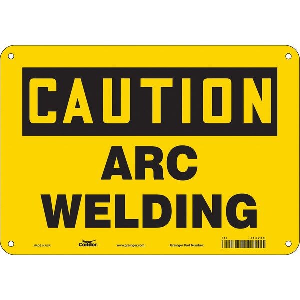Safety Sign, 7 in Height, 10 in Width, Aluminum, Vertical Rectangle, English, 473V85