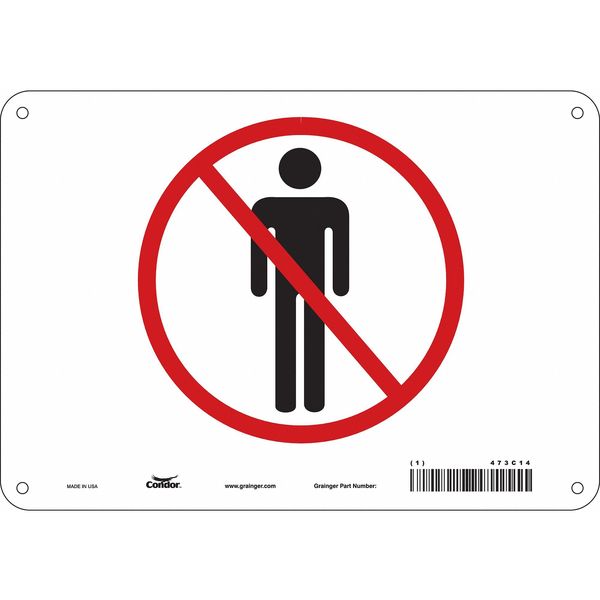 Safety Sign, 7 in Height, 10 in Width, Aluminum, Square, No Text