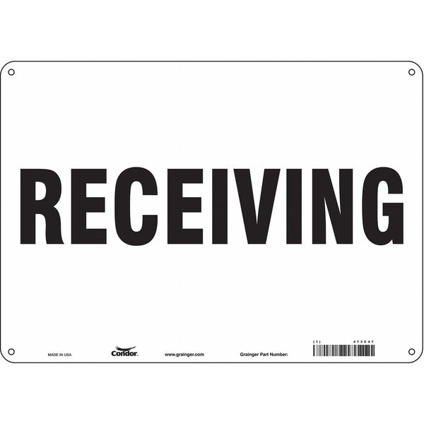 Safety Sign, 10 in Height, 14 in Width, Aluminum, Horizontal Rectangle, English, 473C47
