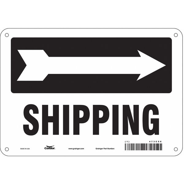 Safety Sign, 7 in Height, 10 in Width, Aluminum, Vertical Rectangle, English, 473C56