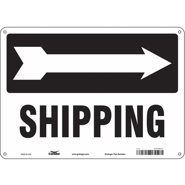 Safety Sign, 10 in Height, 14 in Width, Aluminum, Horizontal Rectangle, English, 473C57