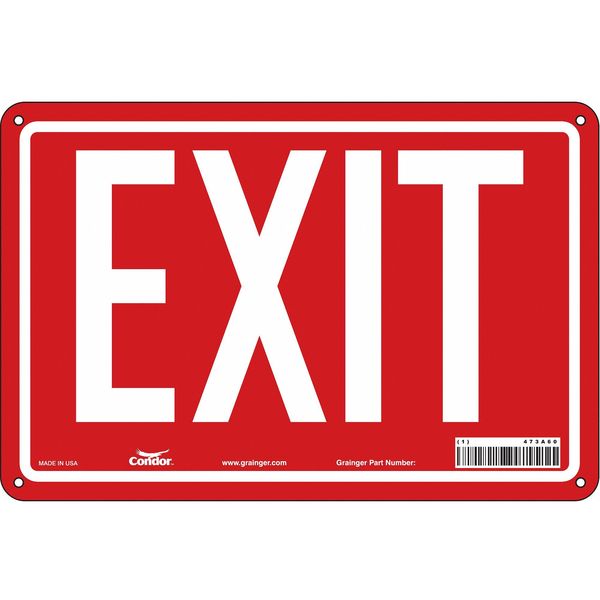 Safety Sign, 8 in x 12 in, Aluminum