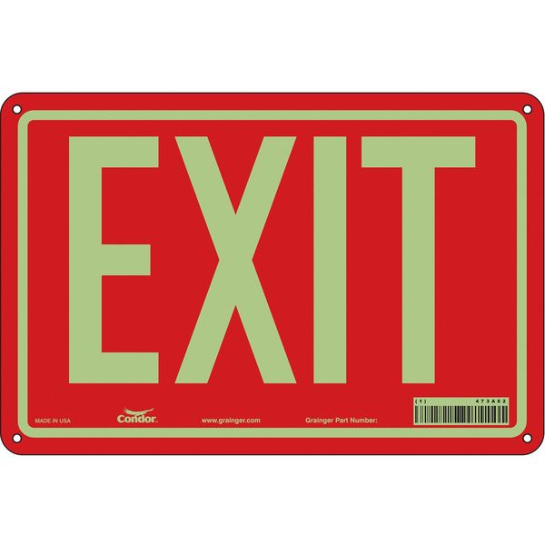 Safety Sign, 8 in x 12 in, Polyethylene