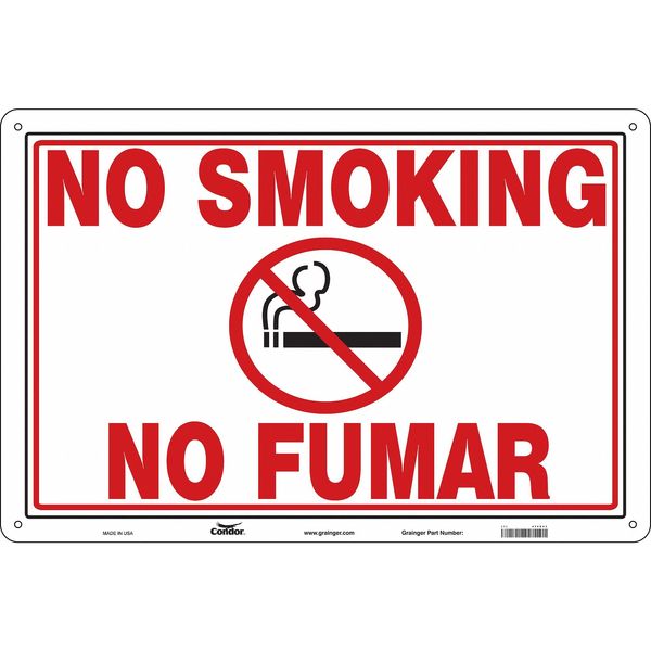 Safety Sign, 24 in Height, 36 in Width, Aluminum, Horizontal Rectangle, English, Spanish