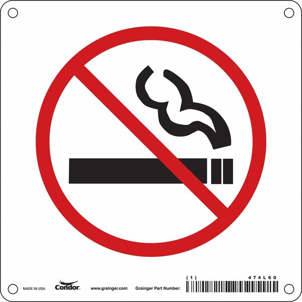Safety Sign, 6 in Height, 6 in Width, Aluminum, Square, No Text