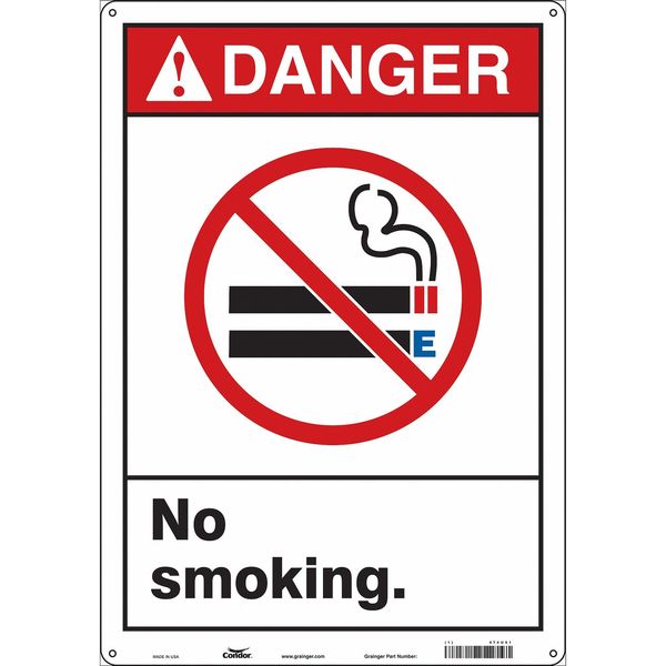 Safety Sign, 14 in H, 20 in W, Horizontal Rectangle, English, 474U51