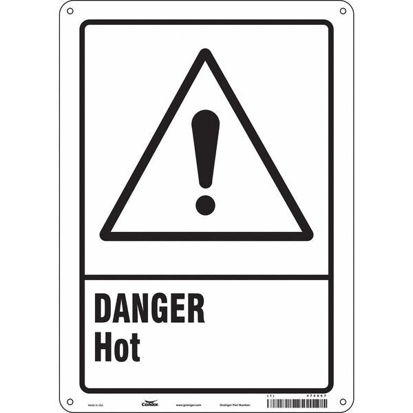 Safety Sign, 14 in Height, 10 in Width, Polyethylene, Vertical Rectangle, English, 474X67