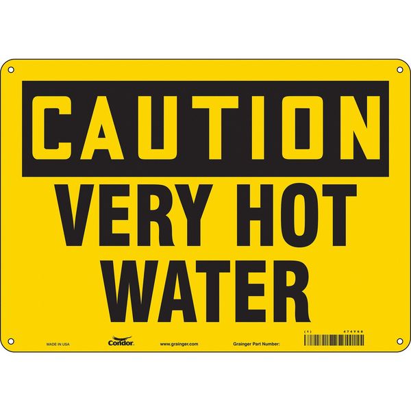 Danger Sign, 10 in H, 14 in W, Aluminum, Horizontal Rectangle, English, 474Y68