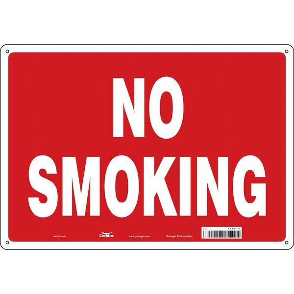 Safety Sign, 14 in H, 20 in W, Polyethylene, Horizontal Rectangle, English, 474C75